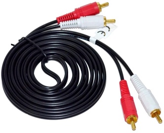 Vakoss Cable RCA x2 to RCA x2 Black 2m
