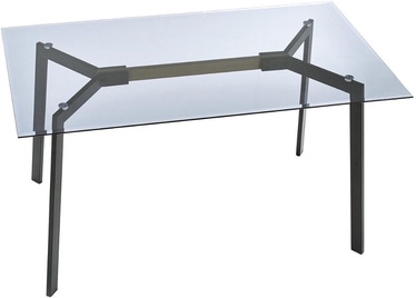Pusdienu galds Halmar Trax Smoked/Black, 1400x800x750 mm