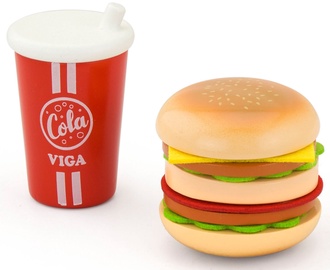 Viga Wooden Hamburger With Cola Play Set 51602