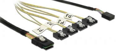Delock Cable SFF-8087 to SATA x4 Black 1m