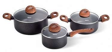 Fissman Black Cosmic Cookware Set 3pcs