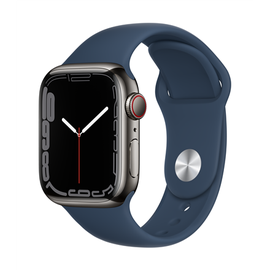 Умные часы Apple Watch Series 7 GPS + LTE 41mm Stainless Steel, черный