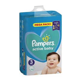 Подгузники Pampers Active Baby, 3 размер, 6 - 10 кг, 152 шт.