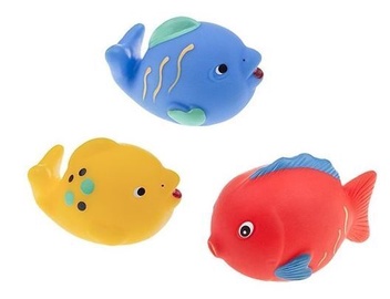 Игрушечное животное Tullo Rubber Fish, многоцветный, 3 шт.