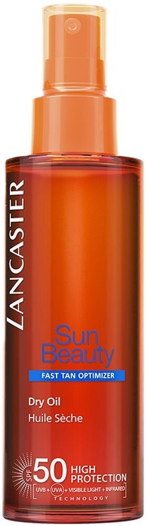 Солнцезащитное масло Lancaster Sun Beauty Dry Oil Fast Tan Optimizer SPF50, 150 мл