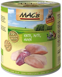 Mac's Cat Duck Turkey & Chicken 800g