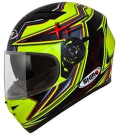 Shiro Helmet SH-600 Pons Black Fluor Yellow XL
