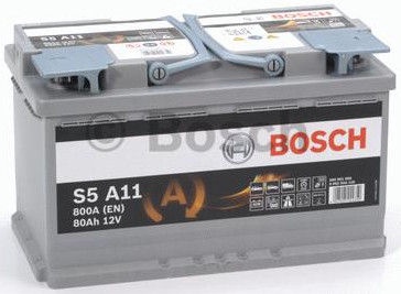 Akumuliatorius Bosch AGM S5 A11, 12 V, 80 Ah, 800 A