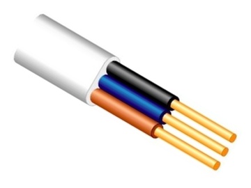 Кабель Lietkabelis BVV-P, 3 x 1,5 mm², Eca, 500 В, 10 м, 3 x 1.5 мм²