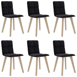 Ēdamistabas krēsls VLX Fabric 3056399, melna, 6 gab.