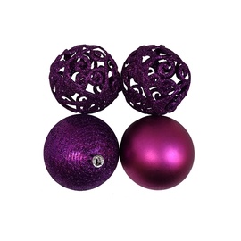 Jõulupuu ehe Christmas Touch N3/8004BS+Y Purple, 80 mm, 4 tk