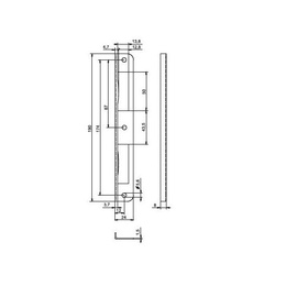Plāksne Lob Strike Plate RK93, cinkots
