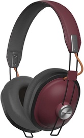 Ausinės Panasonic RP-HTX80BE Bluetooth Over-Ear Red, belaidės