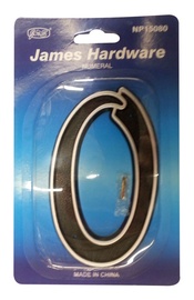 Durvju numurs James Hardware NP15080C, 150 mm, plastmasa, melna
