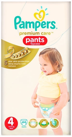 Sauskelnės Pampers Premium Care Pants, 4 dydis, 15 kg, 44 vnt.