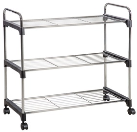 Apavu plaukts Home4you Betsy 3 Chrome, 800x305x755 mm