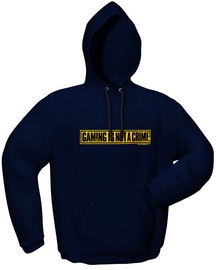 GamersWear Not A Crime Hoodie Navy M