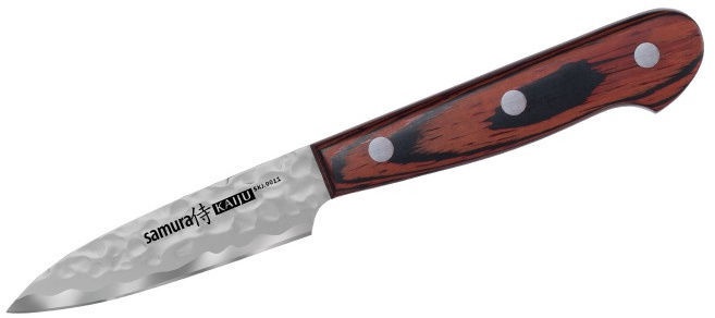 Кухонный нож Samura, 78 мм, для овощей, нержавеющая сталь/дерево