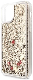 Guess Liquid Glitter Hearts Back Case For Apple iPhone 11 Pro Max Gold