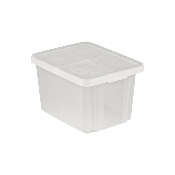 Коробка для вещей Curver 3253920755001, 26 л, прозрачный/белый, 43.8 x 26.6 x 34.4 см