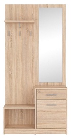 Black Red White Hallway Unit Nepo Plus Sonoma Oak