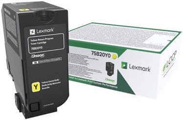 Tonera kasete Lexmark 10K Return Program Toner Cartridge 75B20Y0, dzeltena