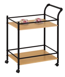 Baro stalas Halmar Bar 12 Black/Natural, 840x740x410 mm
