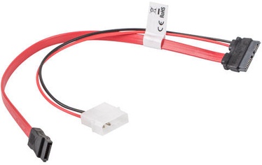 Lanberg 1 x Molex 2-pin Male to SATA Male / SATA Slimline CA-SASL-10CU-0035-R