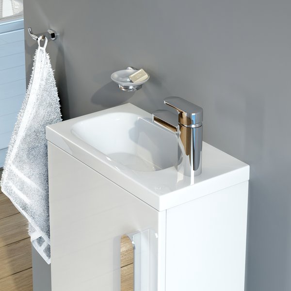 Vannas istabas izlietne Ravak Chrome 400 R, kompozītmateriāls, 220 mm x 400 mm x 120 mm