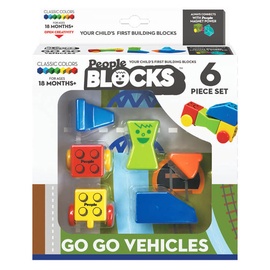 Konstruktorius People Blocks Go Go Vehicles Companion, 6 vnt.
