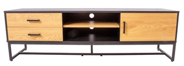 TV galds Home4you Amsterdam 45031, melna/ozola, 1600x400x500 mm