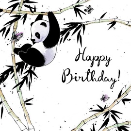 Clear Creations Panda Birthday Card CL2503