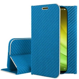 Mocco Carbon Leather Book Case For Huawei P30 Blue