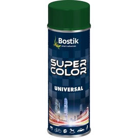 Krāsu aerosoli Bostik Super Color Universal, preču zīmes, tumši zaļš, 0.4 l