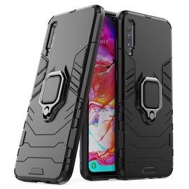 Hurtel Ring Armor Back Case For Samsung Galaxy A70 Black