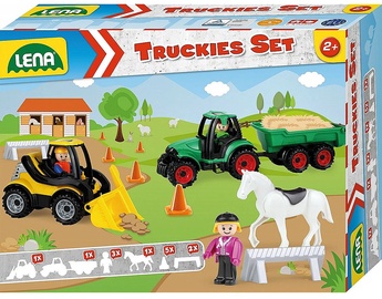 Transporto žaislų komplektas Lena Truckies Set Farm 01632, įvairių spalvų