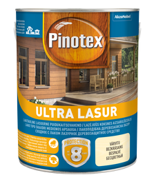 Impregnantas Pinotex Ultra Lasur EU, raudonmedžio spalvos, 3 l