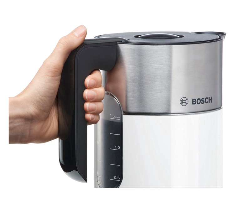 Elektriskā tējkanna Bosch TWK8611P, 1.5 l, balta