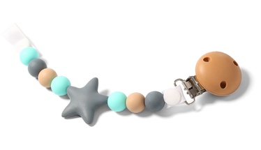 Держатель для соски BabyOno 719/01, коричневый/белый