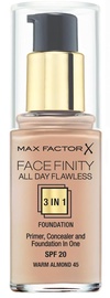Jumestuskreem Max Factor Face Finity All Day Flawless 3in1 45 Warm Almond, 30 ml