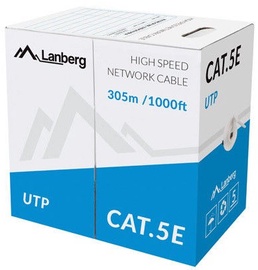 Laidas Lanberg UTP CAT 5E CU, Nėra, 305 m, pilka