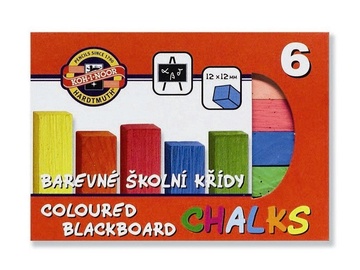 Koh-I-Noor Hardtmuth Coloured Blackboard Chalks 6pcs