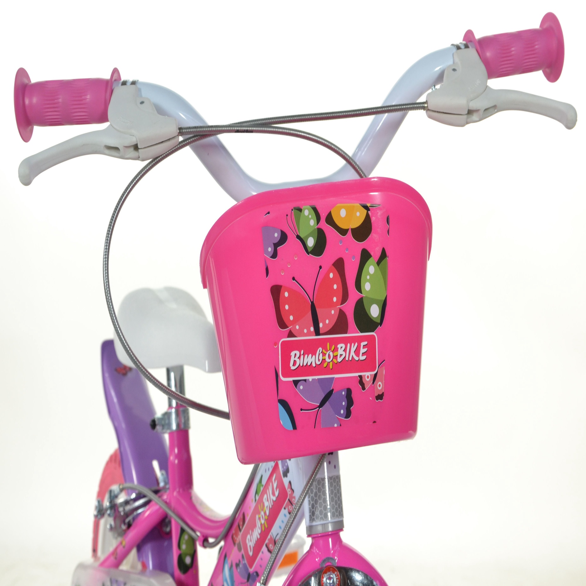 Bērnu velosipēds Bimbo Bike Butterfly 77338, rozā, 12" - Ksenukai.lv