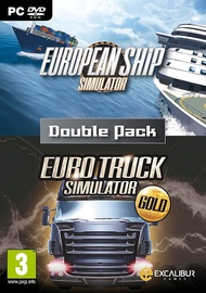 PC žaidimas Excalibur European Ship Simulator and Euro Truck Simulator Gold Double Pack