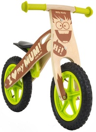 Vaikiškas dviratis Milly Mally KING Wooden Balance Bike Boy 22305