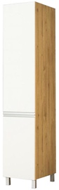 Virtuves skapītis Bodzio Monia High Narrow 40 Left White/Brown, 400x590x2070 mm