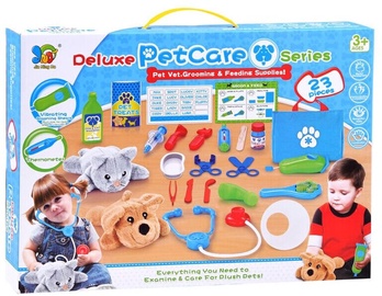 Rotaļlietu ārsta komplekts Deluxe Pet Care Series Vet Grooming & Feeding Supplies