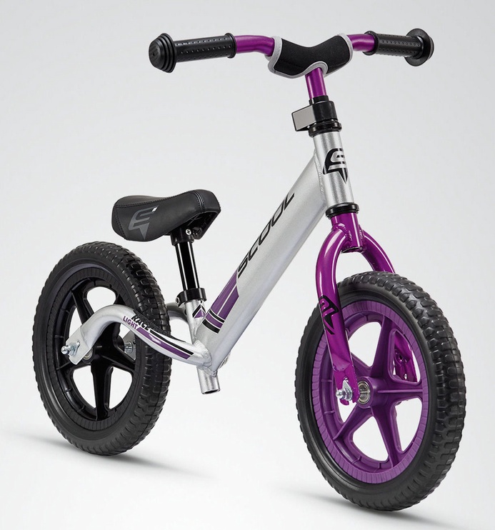 Balansinis dviratis Scool pedeX Race Light, sidabro/violetinis, 10"