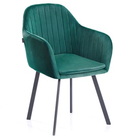 Ēdamistabas krēsls Homede, zaļa, 2 gab.