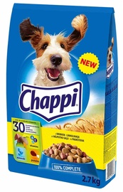 Kuiv koeratoit Chappi Complete Food, kanaliha/köögiviljad, 2.7 kg